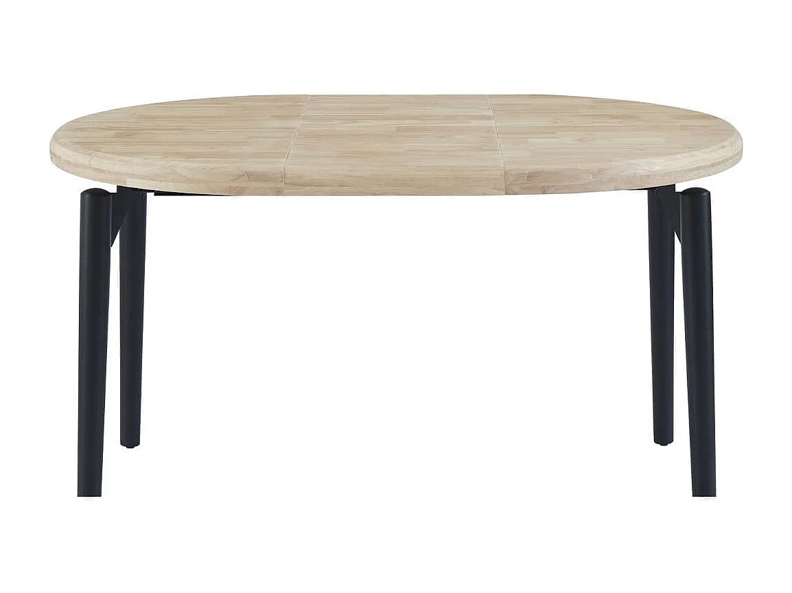 Mesa de comedor Moon extensible forma redonda nordish/negro Ø100-140-180x76 cm Adec