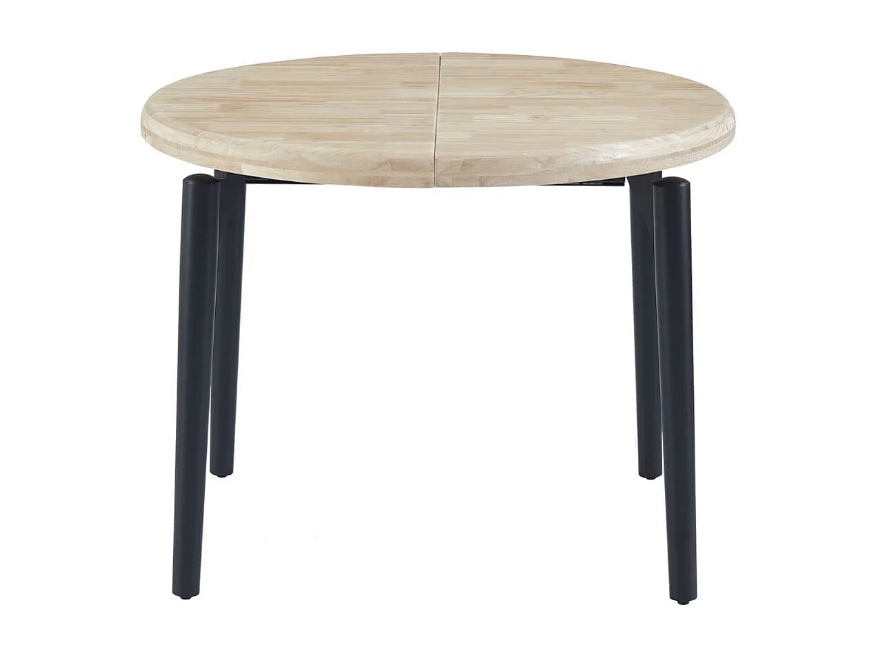 Mesa de comedor Moon extensible forma redonda nordish/negro Ø100-140-180x76 cm Adec
