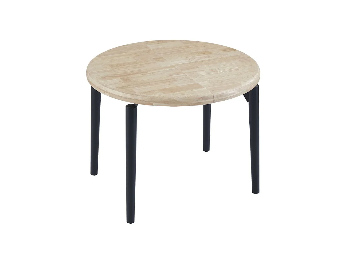 Mesa de comedor Moon extensible forma redonda nordish/negro Ø100-140-180x76 cm Adec