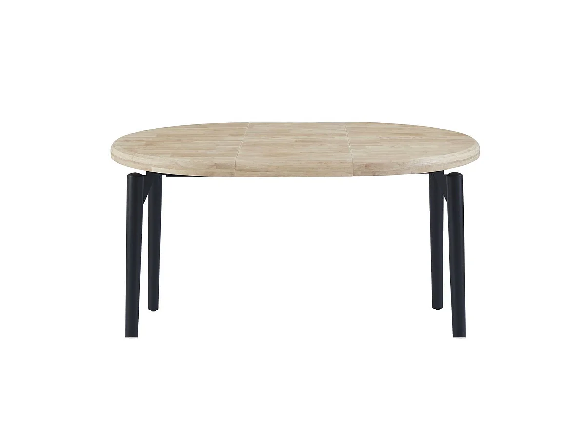 Mesa de comedor Moon extensible forma redonda nordish/negro Ø100-140-180x76 cm Adec