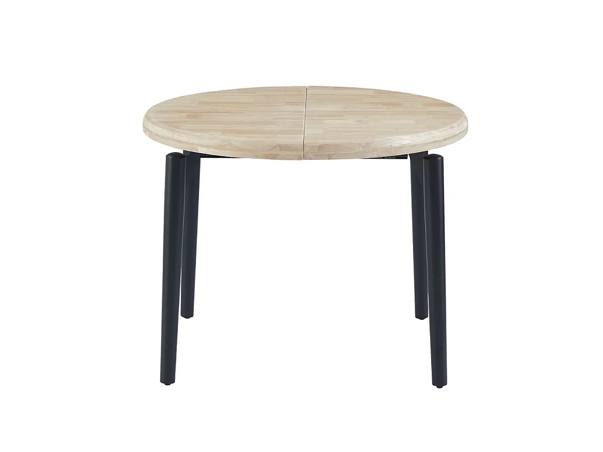 Mesa de comedor Moon extensible forma redonda nordish/negro Ø100-140-180x76 cm Adec