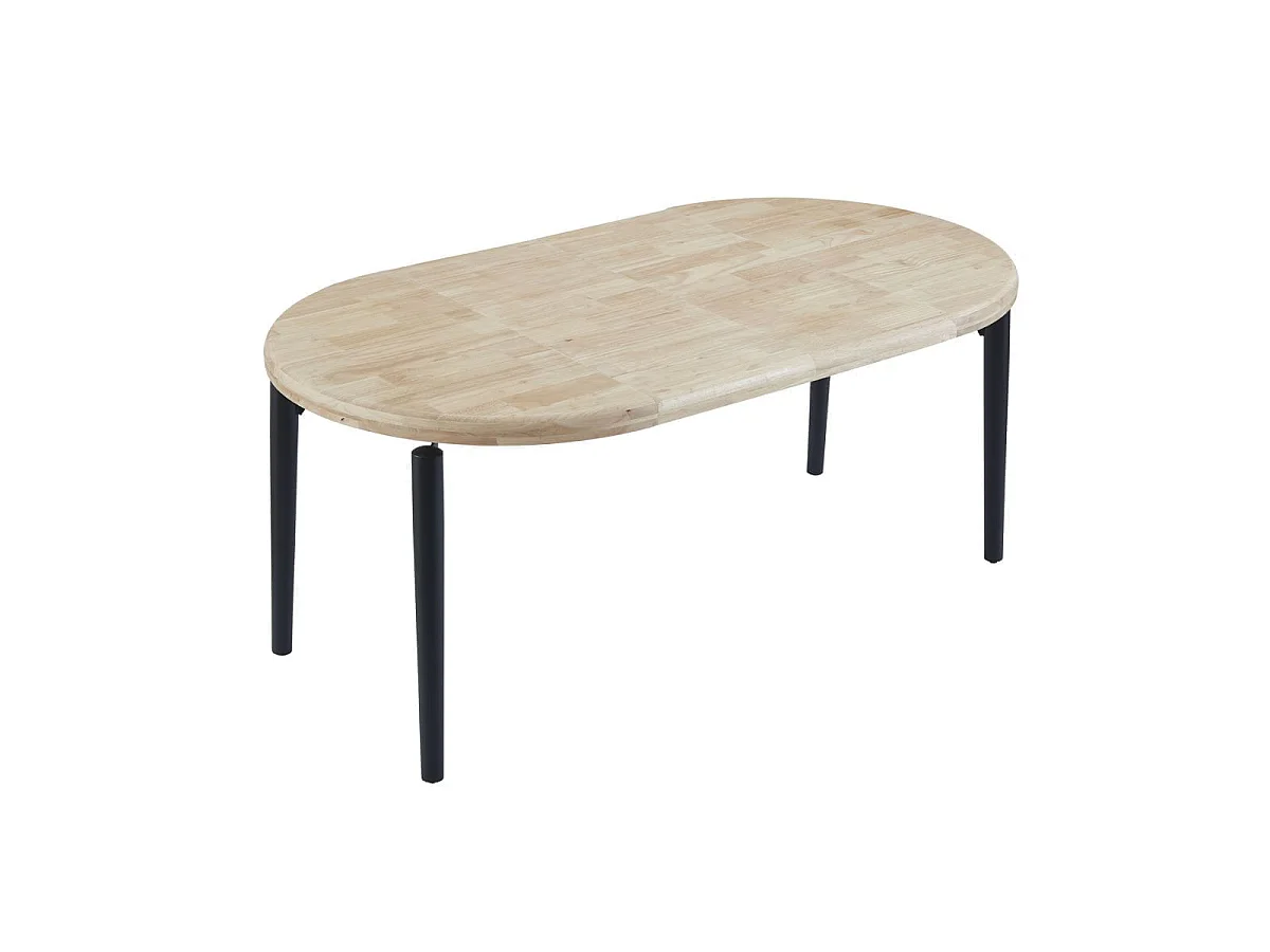 Mesa de comedor Moon extensible forma redonda nordish/negro Ø100-140-180x76 cm Adec