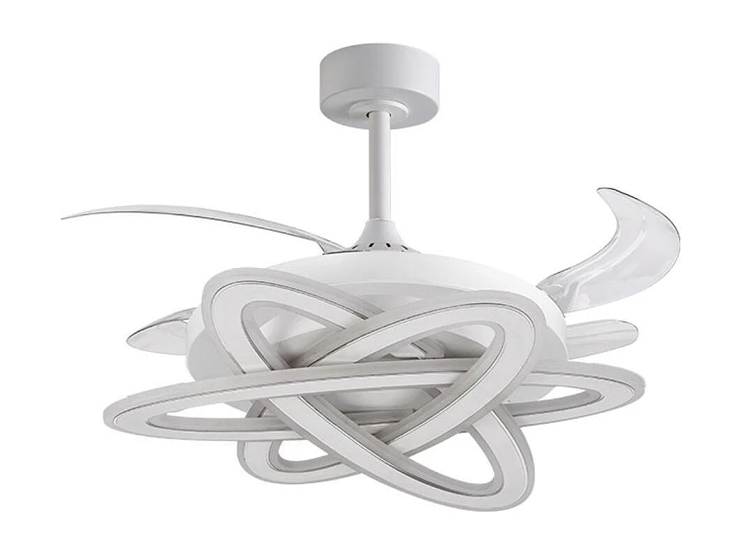 Ventilador de techo Saturno Bel Air 200W 4 aspas retráctiles con luz LED blanco Ø108 cm