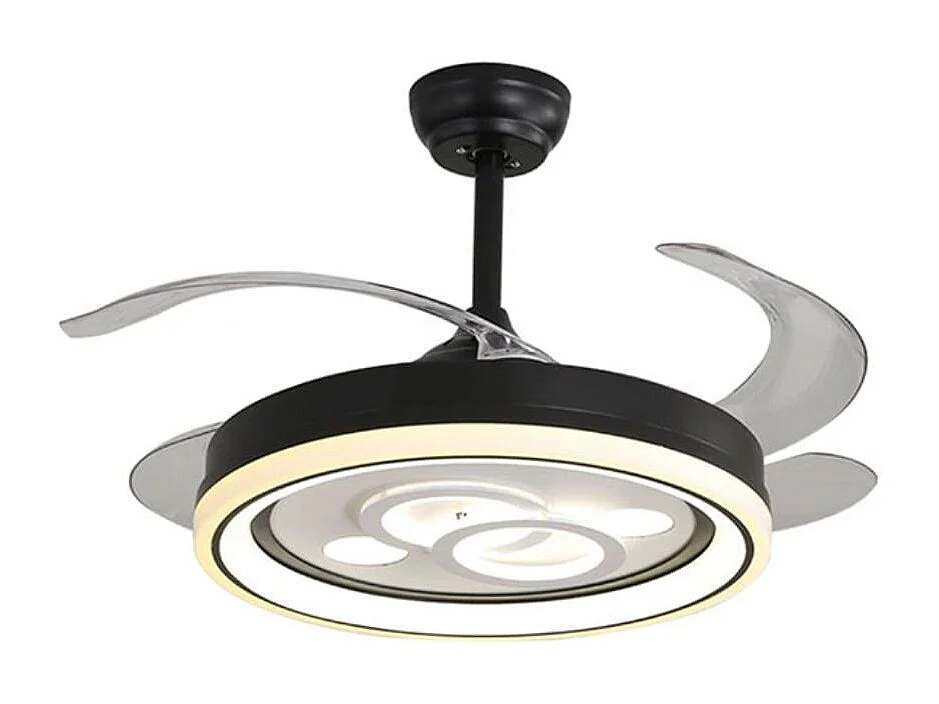 Ventilador de techo Dafne Bel Air 72W 4 aspas retráctiles negro Ø108 cm