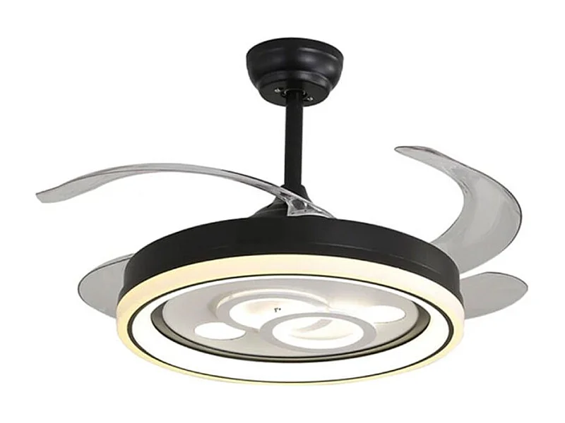 Ventilador de techo Dafne Bel Air 72W 4 aspas retráctiles negro Ø108 cm