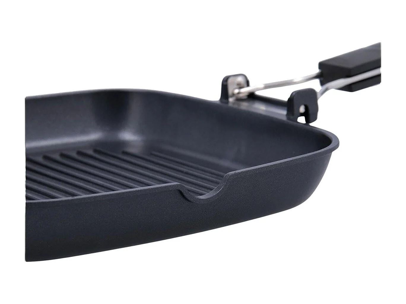 Asador Ebano Quid con asa plegable aluminio fundido 28 cm