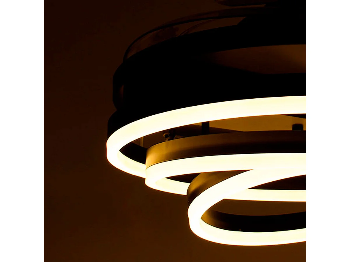 Ventilador de techo Sfera Bel Air 72W aspas retráctiles mando a distancia negro Ø108 cm