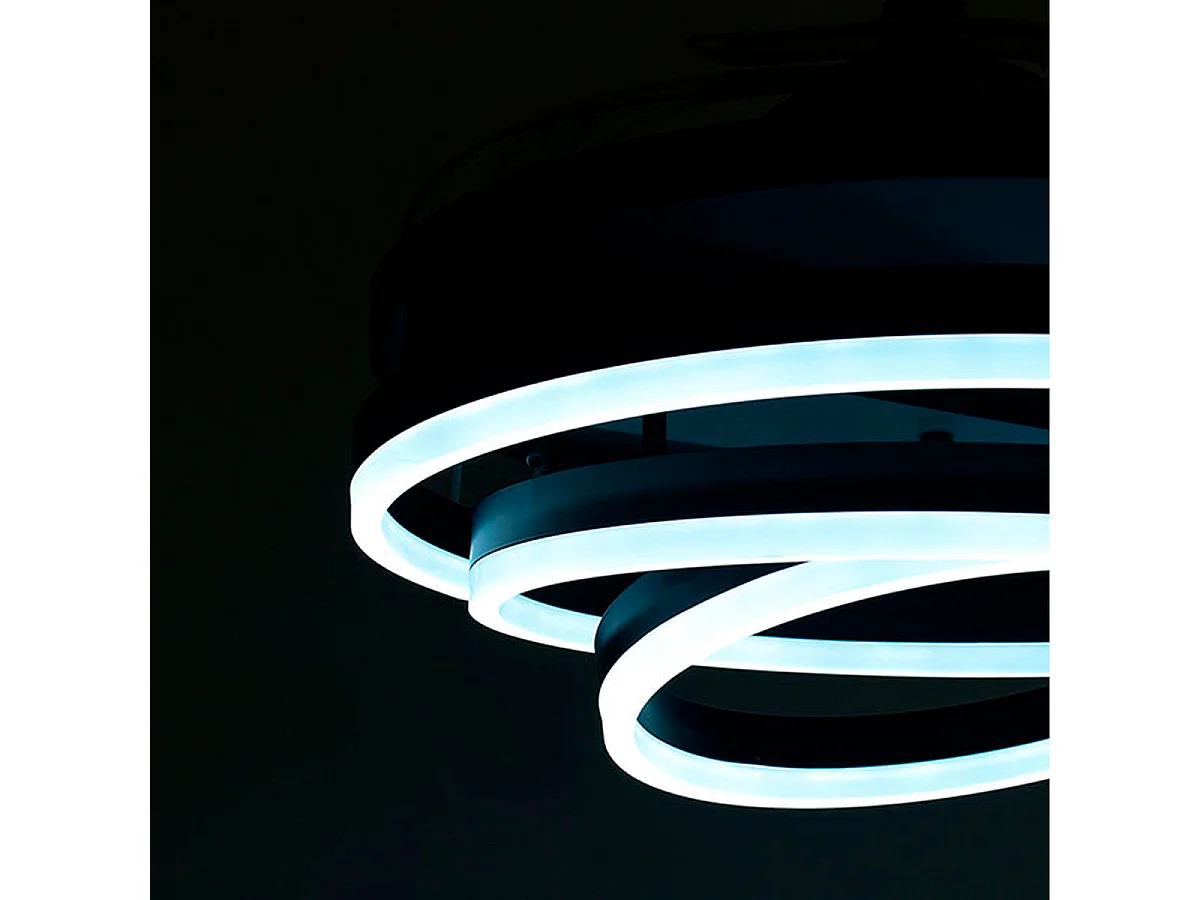 Ventilador de techo Sfera Bel Air 72W aspas retráctiles mando a distancia negro Ø108 cm
