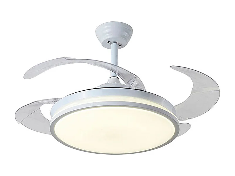 Ventilador de techo Dune Bel Air 72W aspas retráctiles mando a distancia blanco Ø108 cm