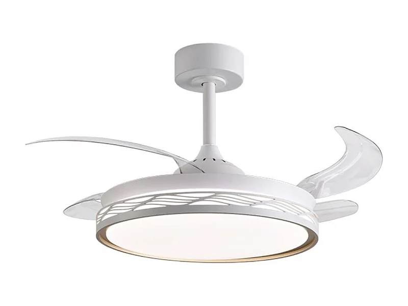 Ventilador de techo Riga Bel Air 72W 4 aspas retráctiles con luz LED blanco/dorado Ø108 cm