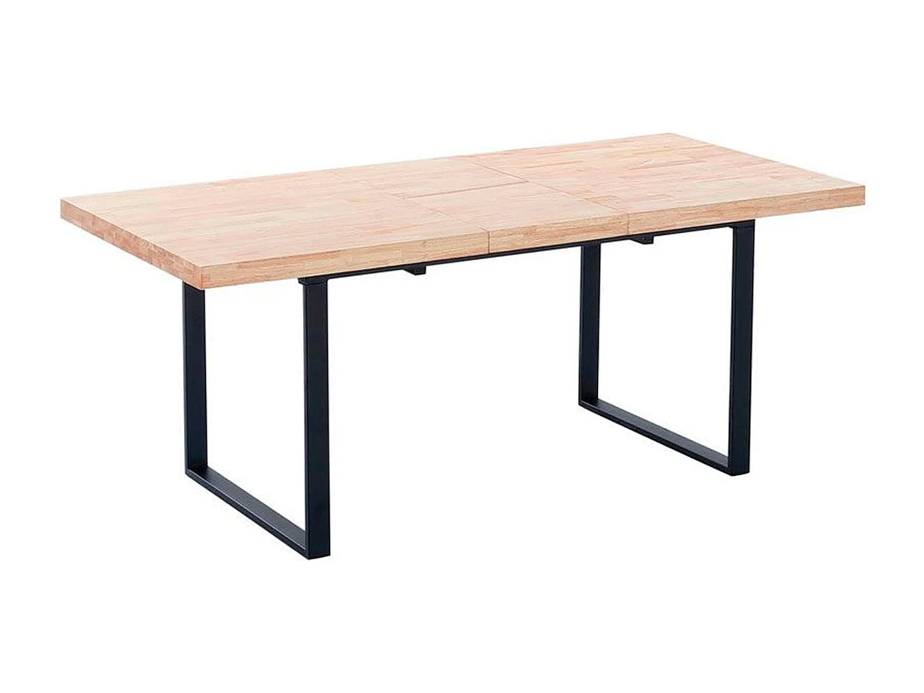 Mesa de comedor extensible Natural roble Nordish/negro 140-180x80x76 cm Adec