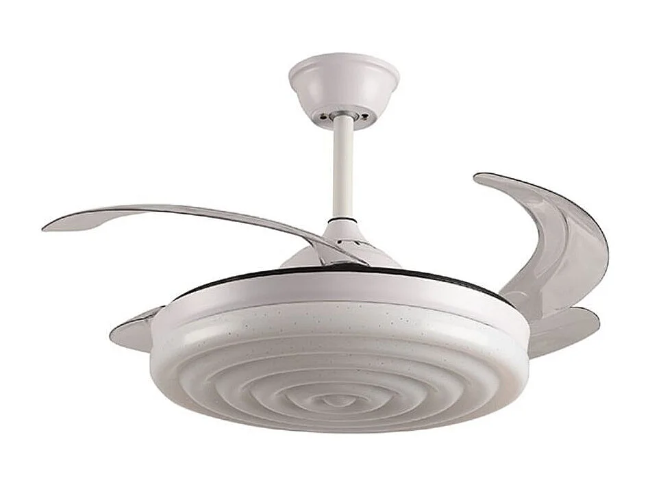 Ventilador de techo Arcos Bel Air 72W 4 aspas retráctiles mando a distancia blanco Ø108 cm