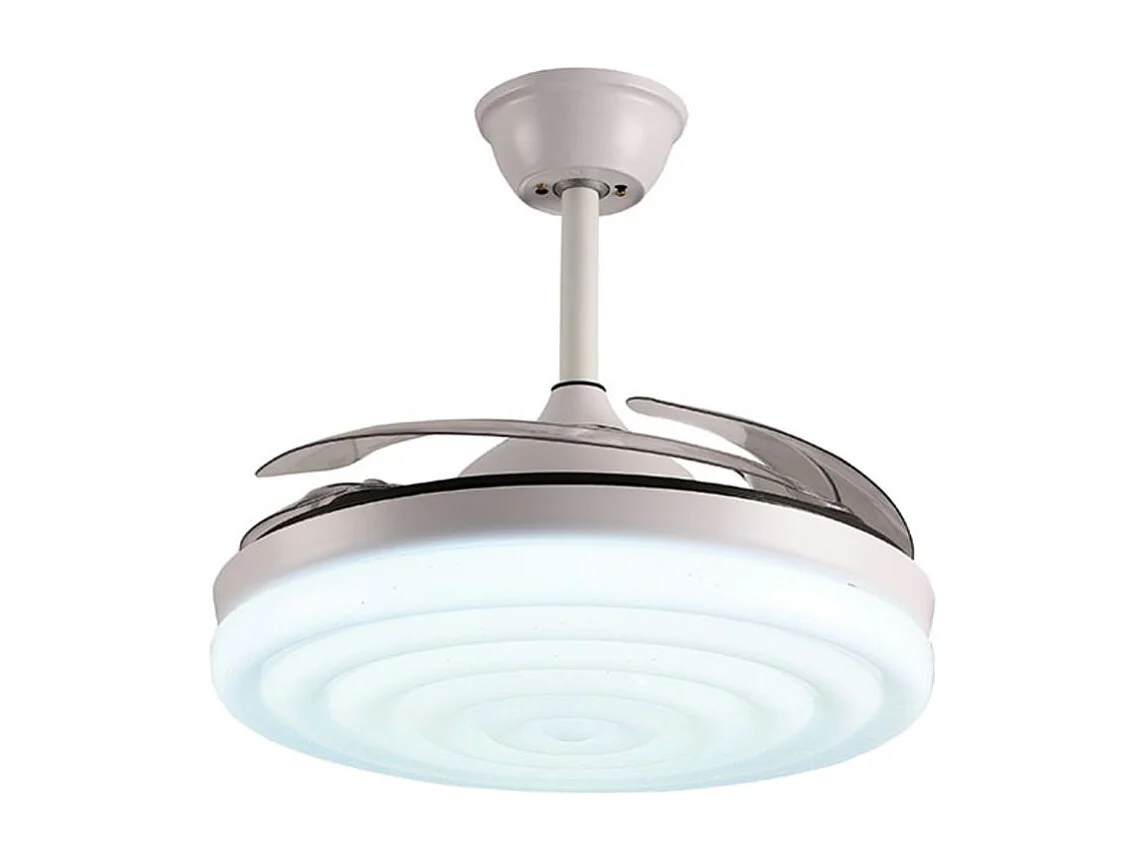 Ventilador de techo Arcos Bel Air 72W 4 aspas retráctiles mando a distancia blanco Ø108 cm