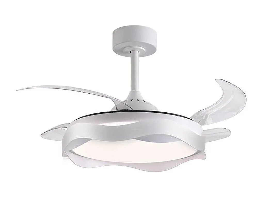 Ventilador de techo Ondas Bel Air 72W 4 aspas retráctiles con luz LED blanco Ø108 cm