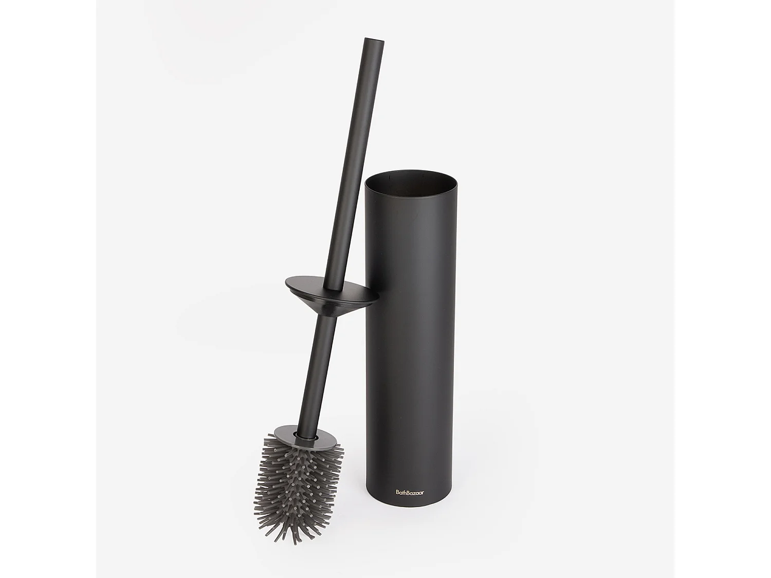 Pot à balai SLIM noir mat – Brosse WC design en inox 304 - BATHBAZAAR