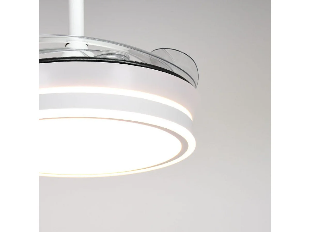 Ventilador de techo New Asgard Mini Bel Air 48W 4 aspas retráctiles blanco Ø91 cm