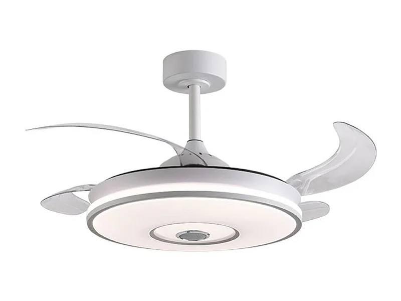 Ventilador de techo Colors Bel Air 72W 4 aspas retráctiles con altavoz Bluetooth blanco Ø108 cm