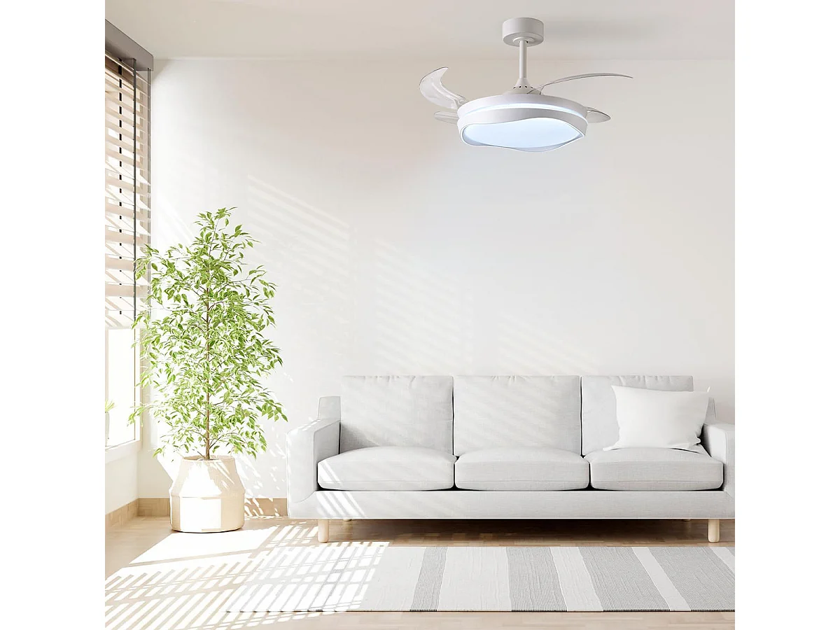 Ventilador de techo Almati Bel Air 72W 4 aspas retráctiles con luz LED blanco Ø108 cm