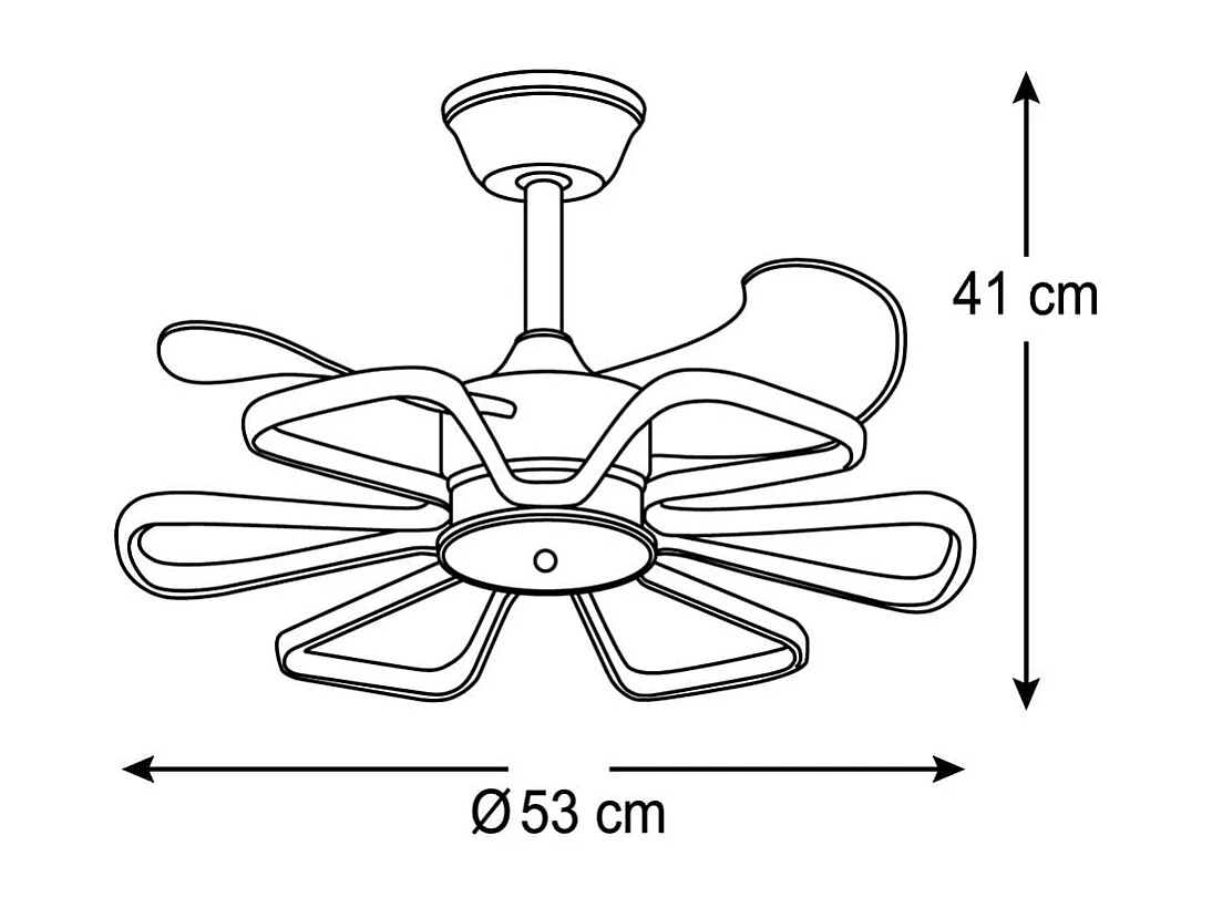 Ventilador de techo Enebro Bel Air DC LED 30+30W blanco Ø53x41 cm