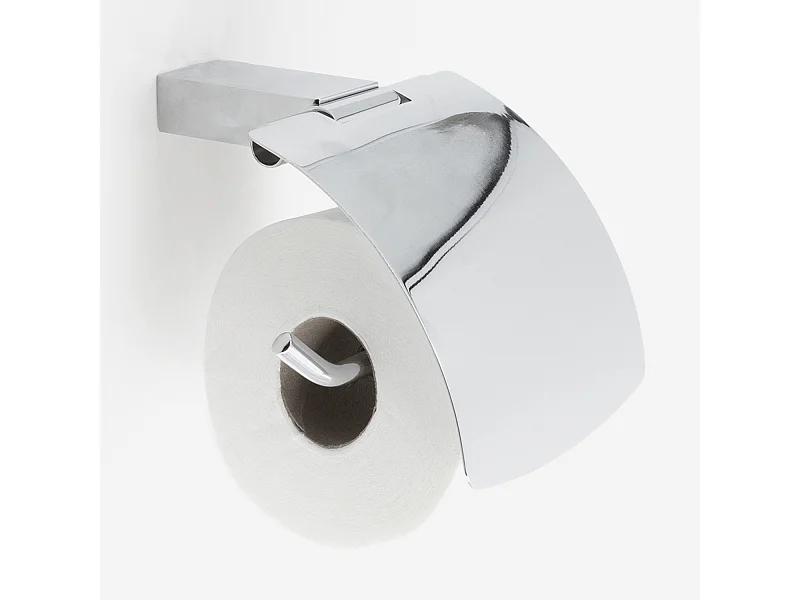 Dérouleur papier toilette avec capot Berlin en inox - BATHBAZAAR