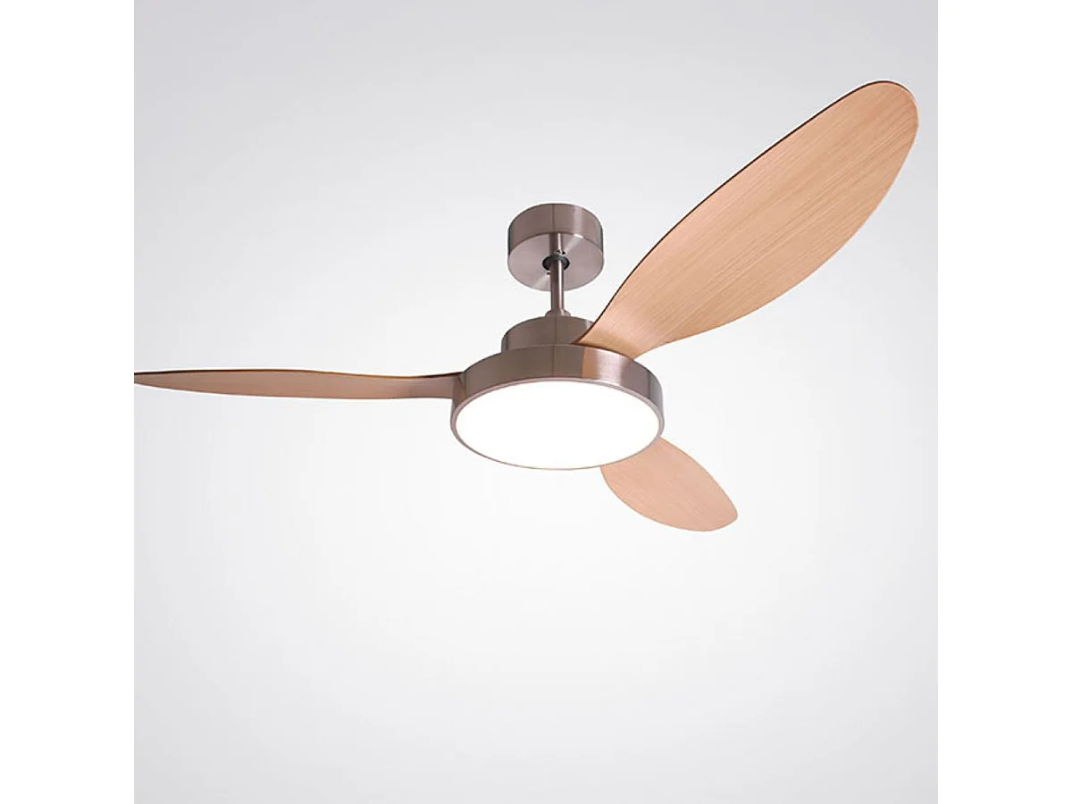 Ventilador de techo Tulum Shakespear 25W 3 aspas mando a distancia natural Ø120 cm