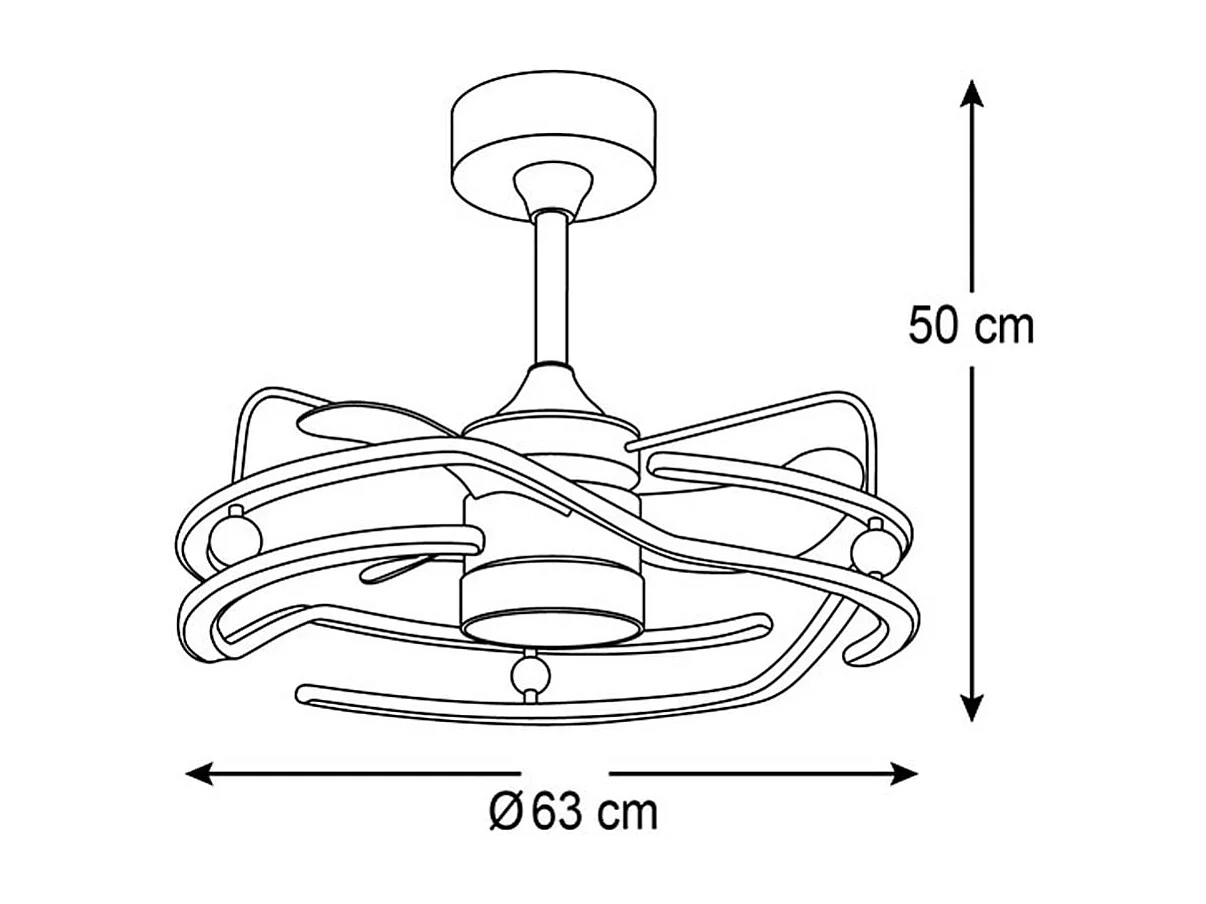 Ventilador de techo Alison Bel Air DC LED 125+125W blanco Ø63x50 cm