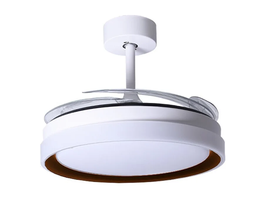 Ventilador de techo Kigali Mini Bel Air 48W 4 aspas retráctiles blanco/marrón Ø91 cm