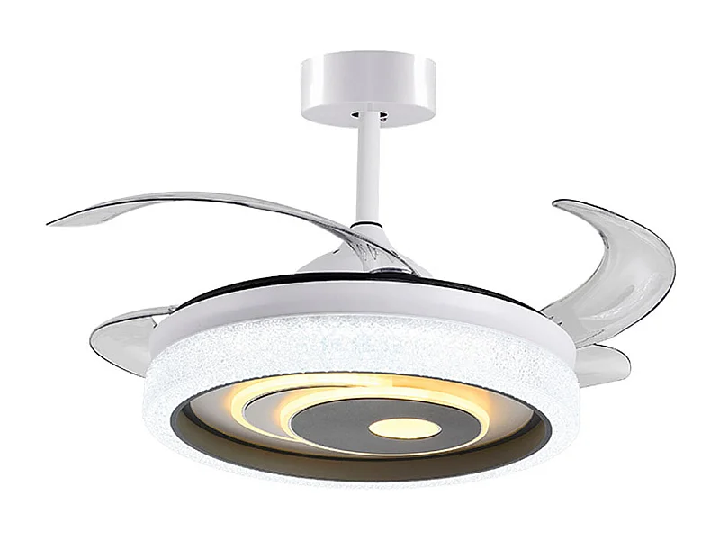 Ventilador de techo Trio Bel Air 72W aspas retráctiles mando a distancia blanco Ø108 cm