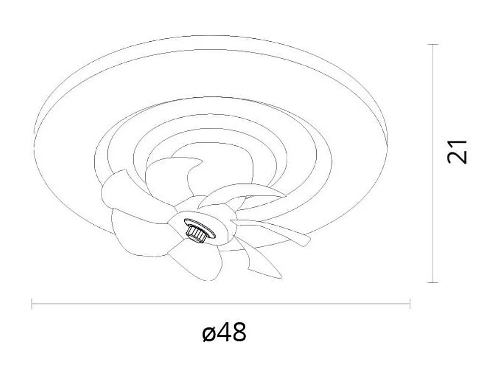 Ventilador de techo Raki Move Bel Air 38W 6 aspas mando a distancia blanco Ø48 cm