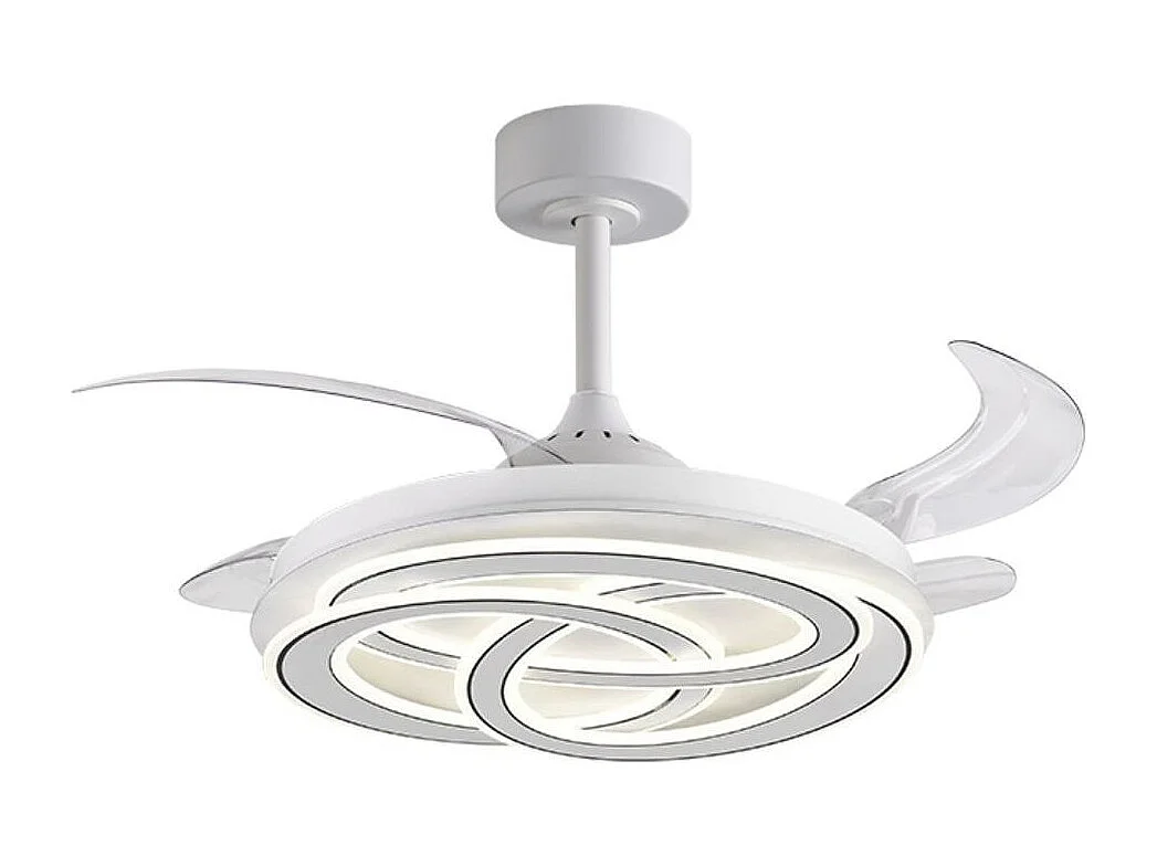 Ventilador de techo Nudos Bel Air 200W 4 aspas retráctiles con luz LED blanco Ø108 cm
