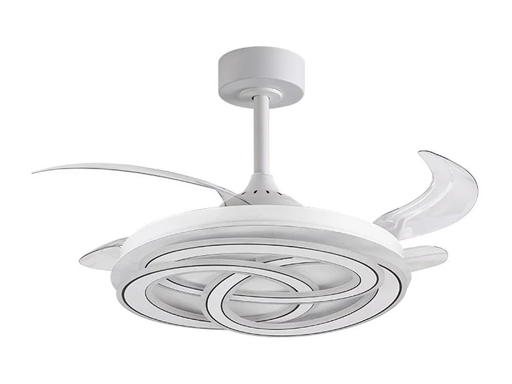 Ventilador de techo Nudos Bel Air 200W 4 aspas retráctiles con luz LED blanco Ø108 cm