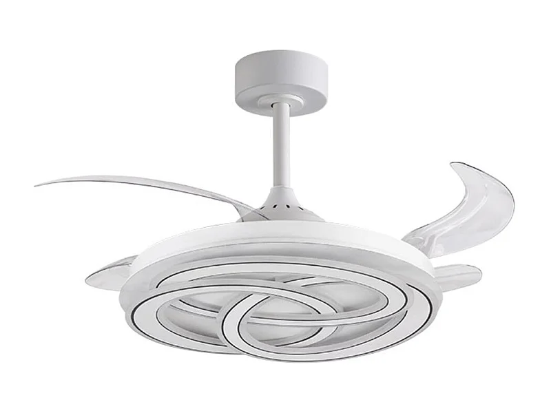 Ventilador de techo Nudos Bel Air 200W 4 aspas retráctiles con luz LED blanco Ø108 cm