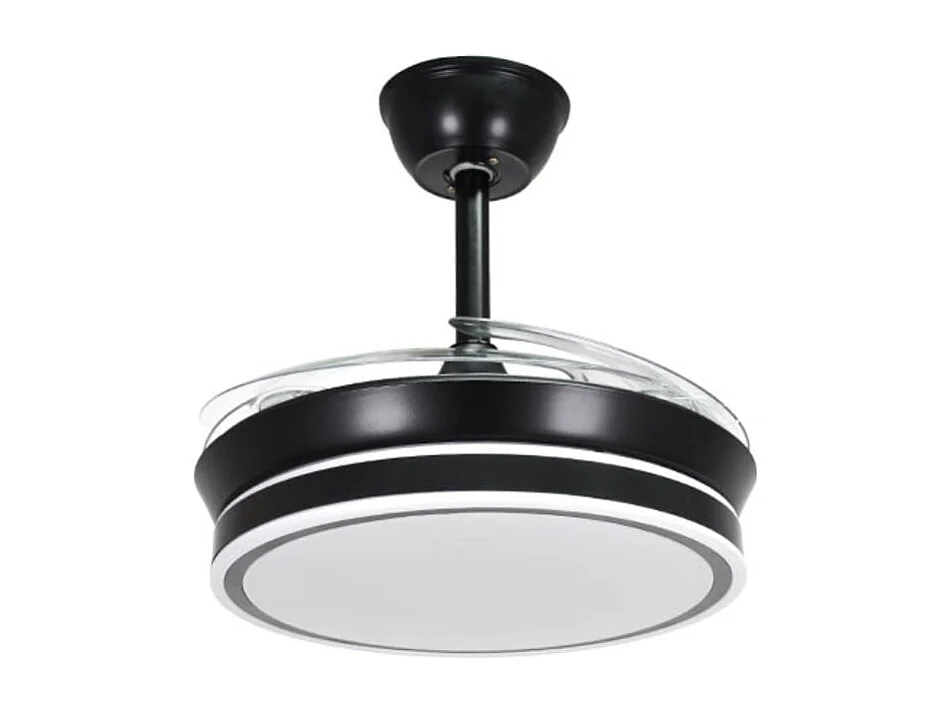 Ventilador de techo New Asgard Mini Bel Air 48W 4 aspas retráctiles negro Ø91 cm