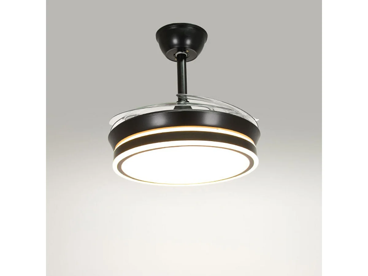 Ventilador de techo New Asgard Mini Bel Air 48W 4 aspas retráctiles negro Ø91 cm