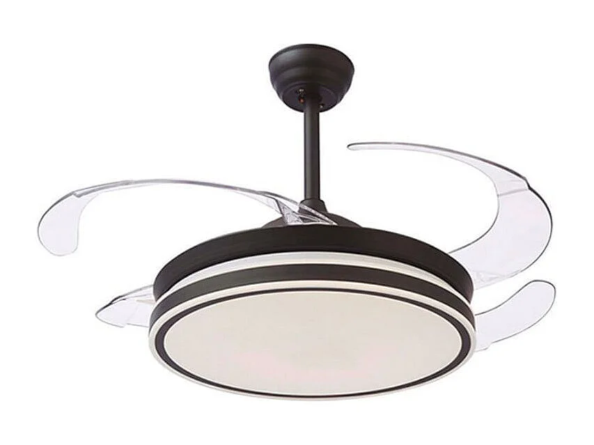 Ventilador de techo New Asgard Mini Bel Air 48W 4 aspas retráctiles negro Ø91 cm