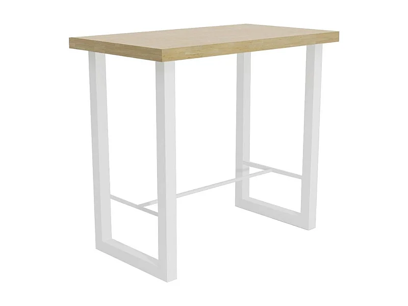 Mesa alta de comedor Loft diseño nórdico blanco 100x120x70 cm Adec