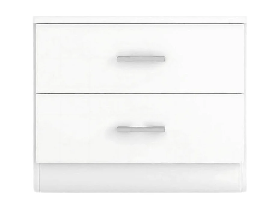 Mesita de noche Couple 2 cajones blanco mate 41,8x50x33,3 cm