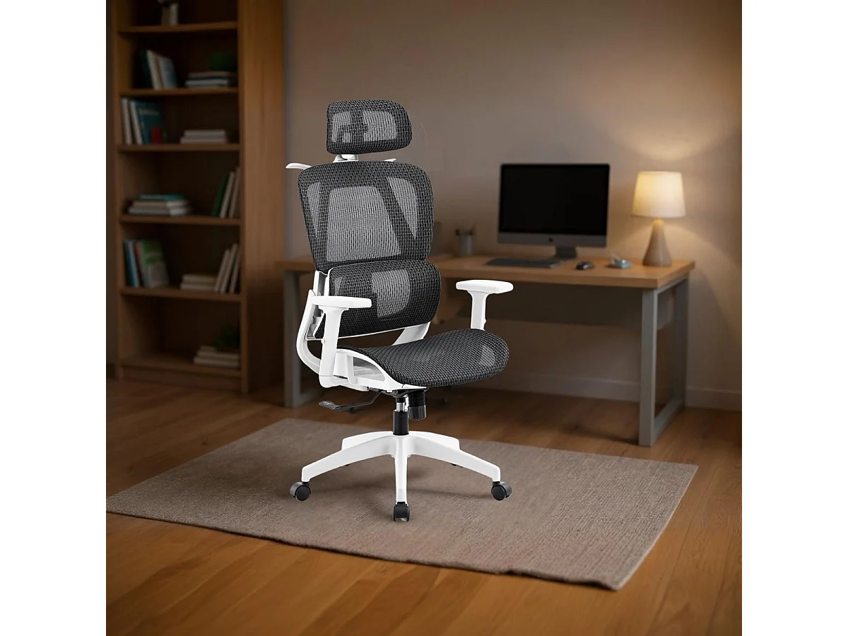 Silla de oficina Ergo altura regulable transpirable negro 118-124x70x70 cm Adec