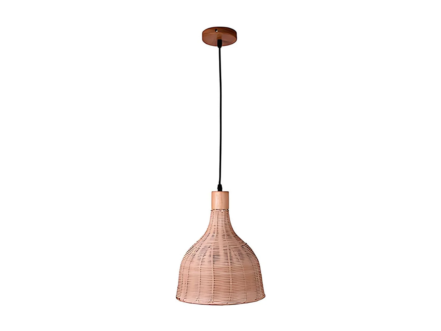 Lámpara de techo Hanoi Bel Air 40W altura regulable mimbre Ø30 cm
