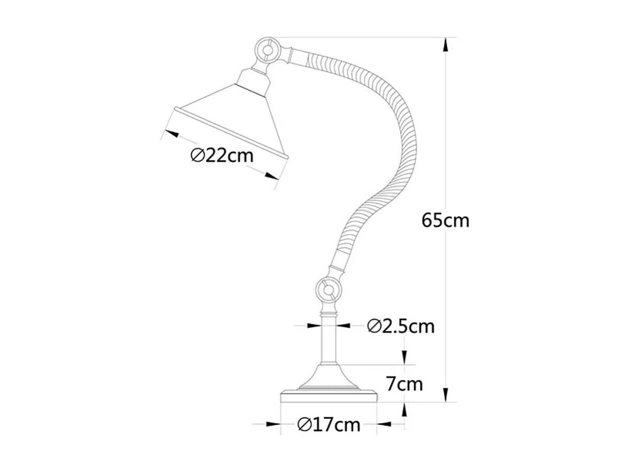 Lámpara de sobremesa Soga Lumit 40W negro 57x22,5x42 cm