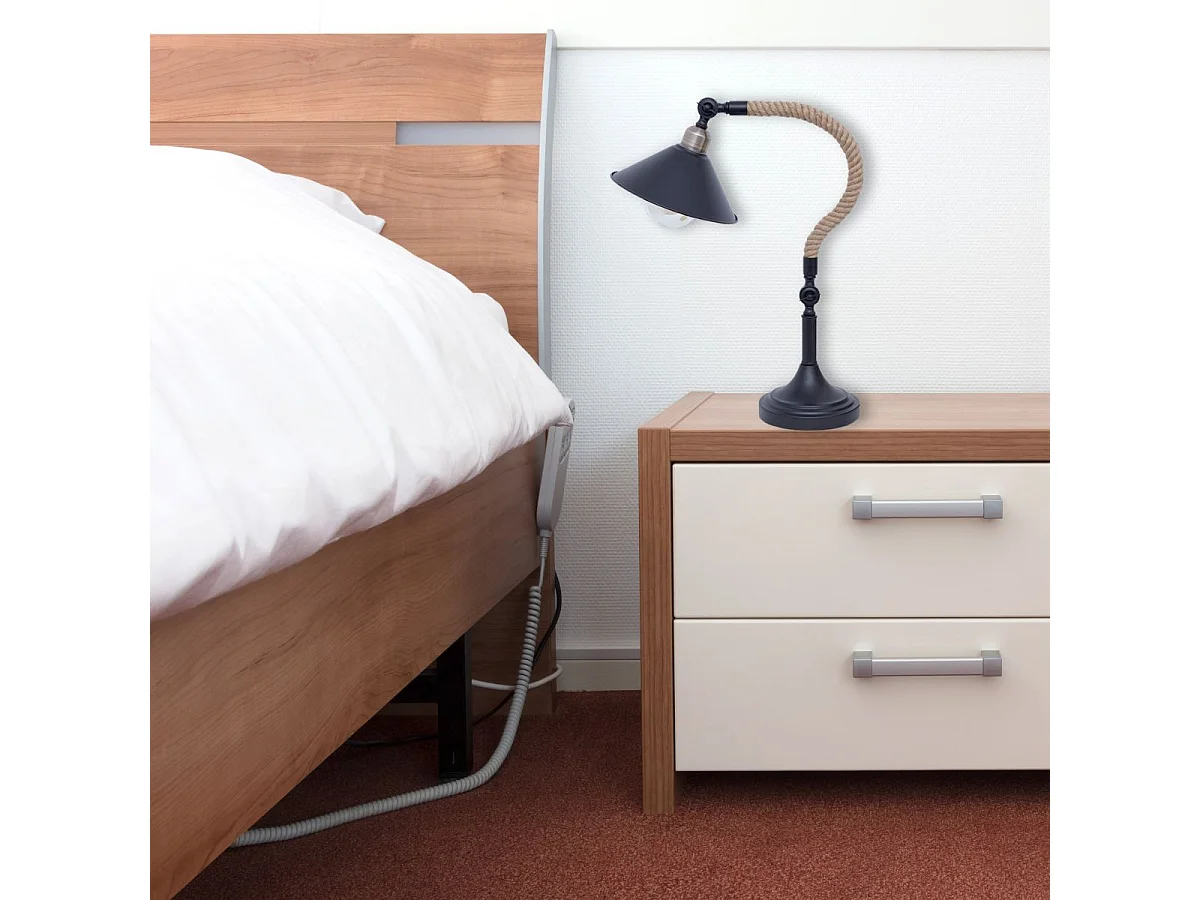 Lámpara de sobremesa Soga Lumit 40W negro 57x22,5x42 cm