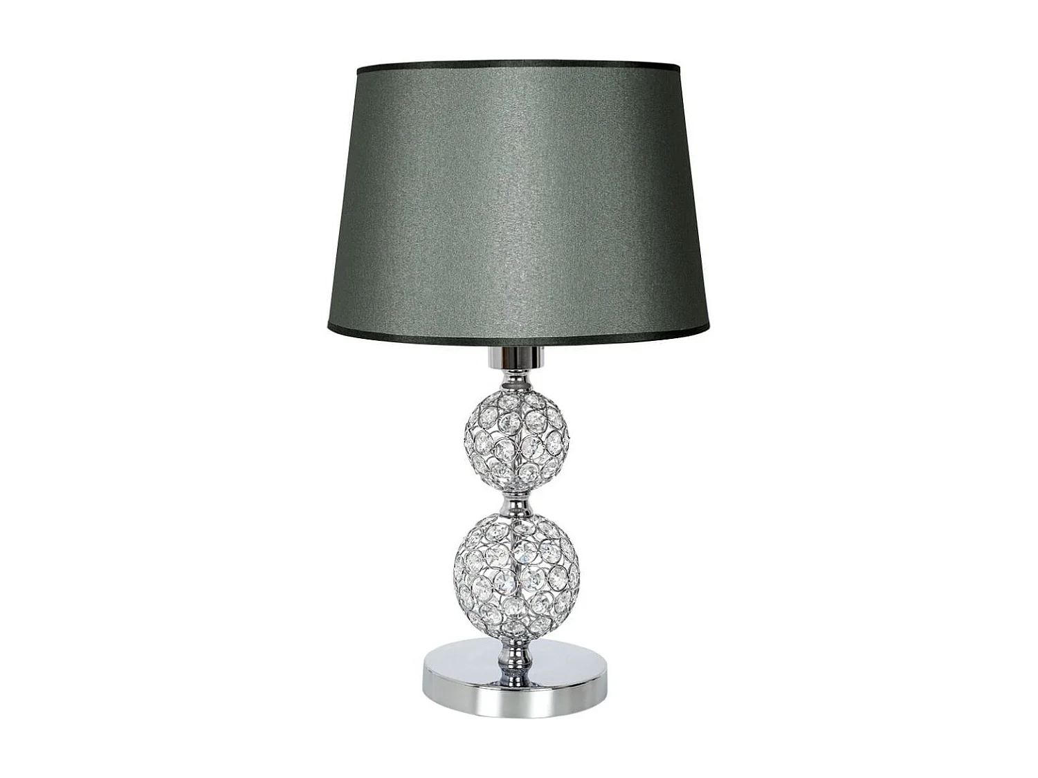 Lámpara de sobremesa Kegan Lumit 60W cromo/plata Ø30x48 cm