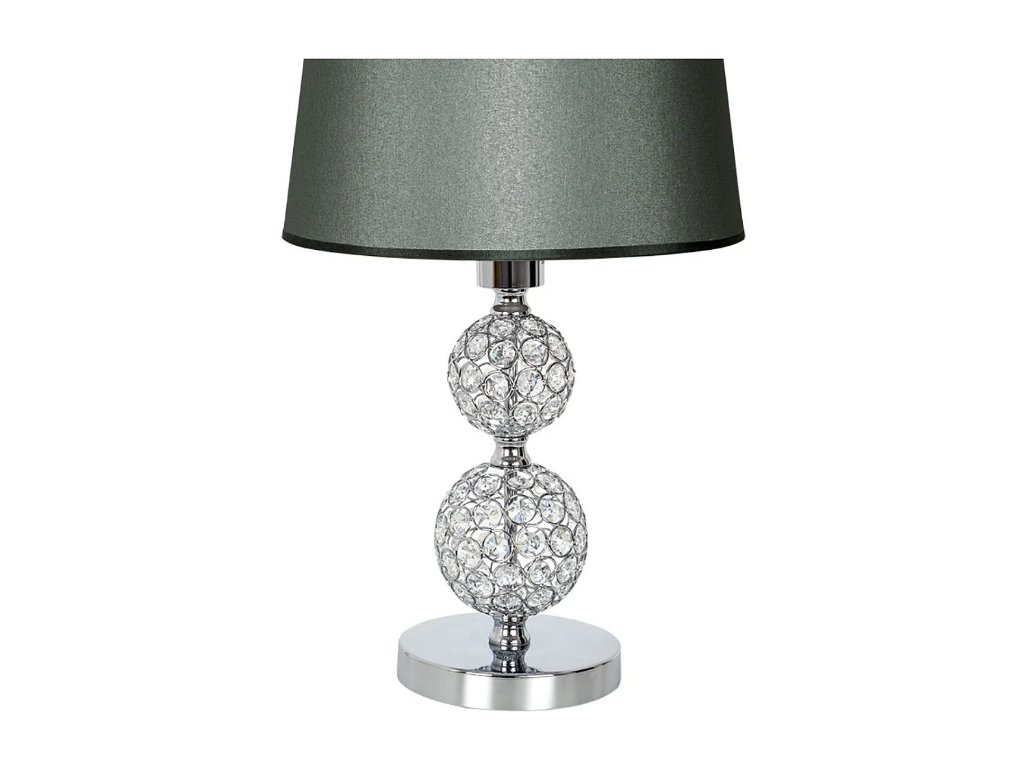 Lámpara de sobremesa Kegan Lumit 60W cromo/plata Ø30x48 cm