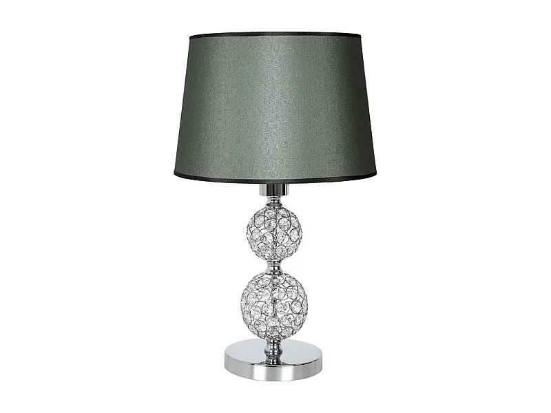 Lámpara de sobremesa Kegan Lumit 60W cromo/plata Ø30x48 cm