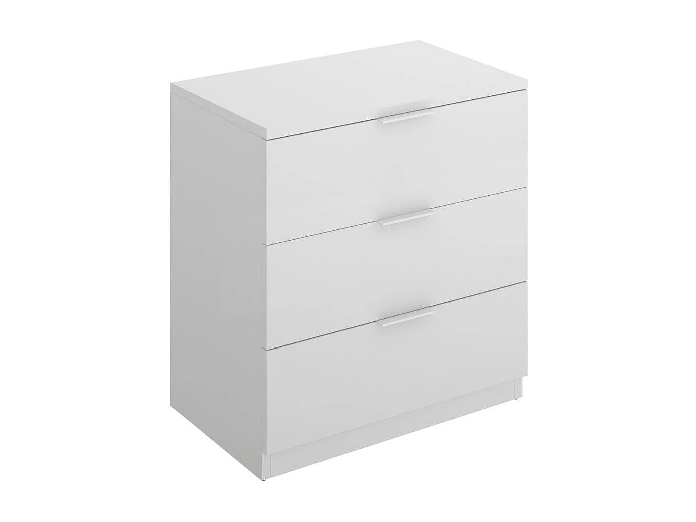 Mesita de noche Lago 3 cajones blanco 58x50,5x34,5 cm