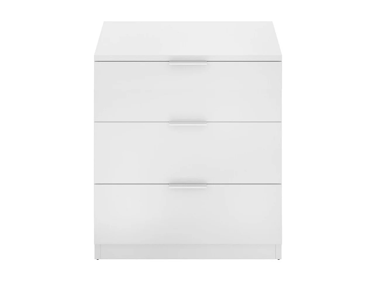 Mesita de noche Lago 3 cajones blanco 58x50,5x34,5 cm