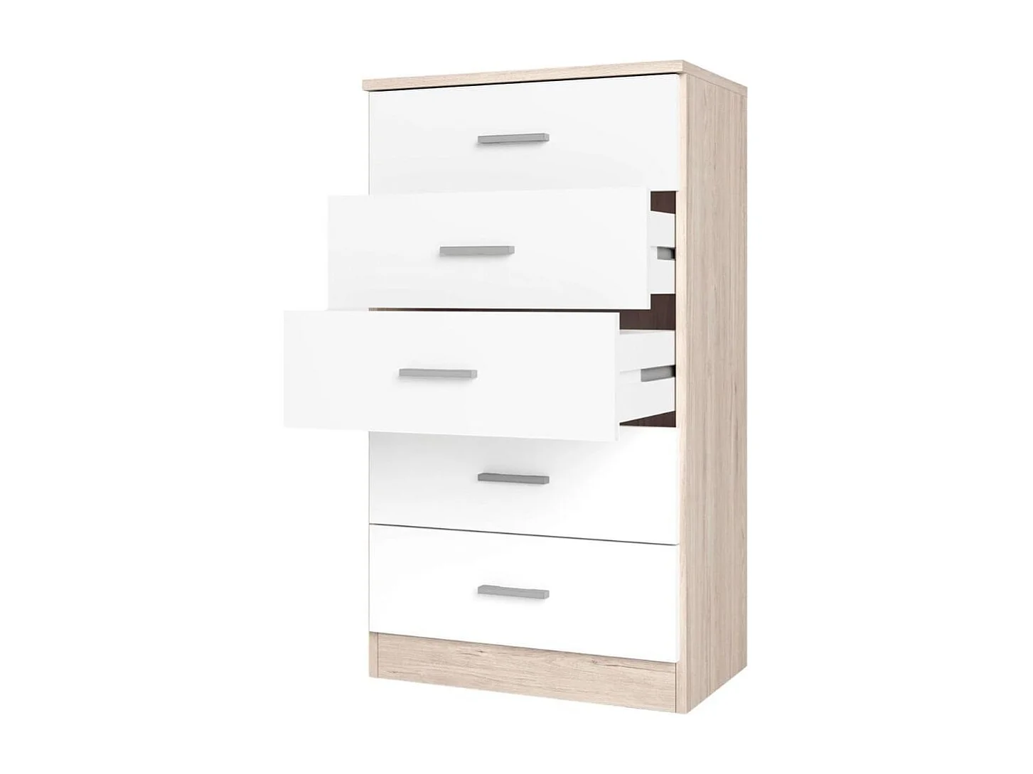 Sinfonier Couple 5 cajones sahara/blanco mate 90,4x50x33,3 cm