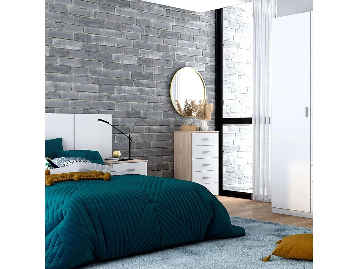 Sinfonier Couple 5 cajones sahara/blanco mate 90,4x50x33,3 cm