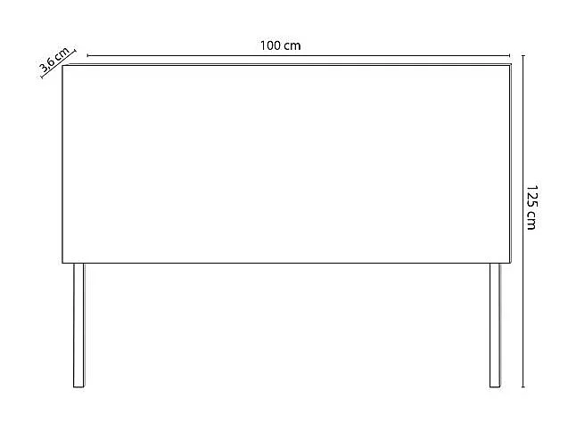 Cabecero cama Industrial roble American y negro 100 cm Adec