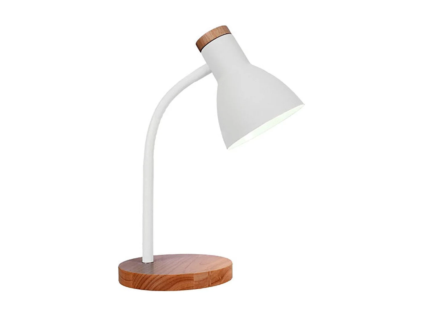 Flexo Argos Bel Air diseño nórdico blanco/madera Ø15x42 cm